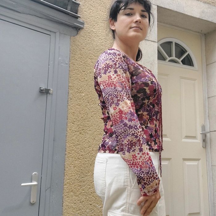 Top Vintage en voile pour taille M - photo numéro 3