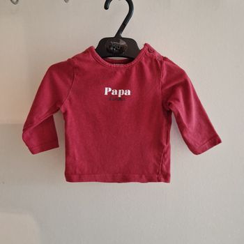 3 mois tee-shirt manches longues papa d amour