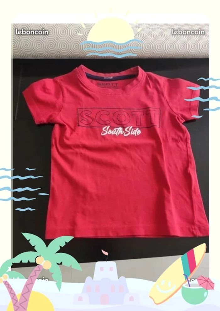 Tee shirt Scott rouge 4 ans