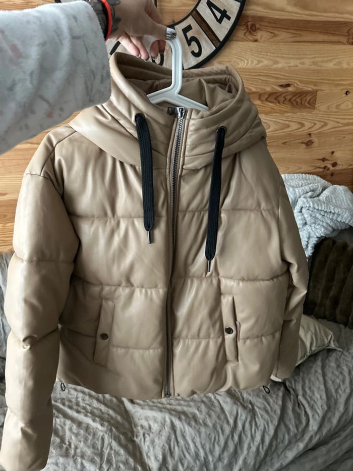Grosse doudoune chaud manteau hiver similicuir