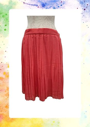 Jupe rose plissée taille L 40 mango neuve etiquette