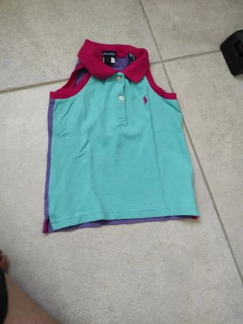 Polo sans manches fille Ralph Lauren 5 ans