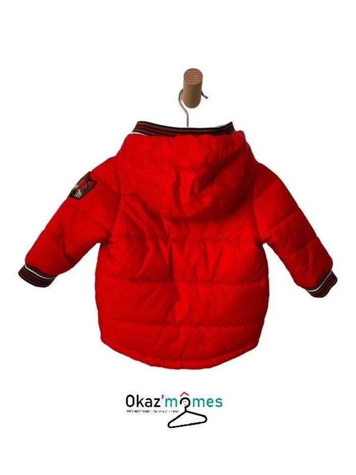 Parka / doudoune chaude rouge à capuche - Catimini 6 mois - photo numéro 4