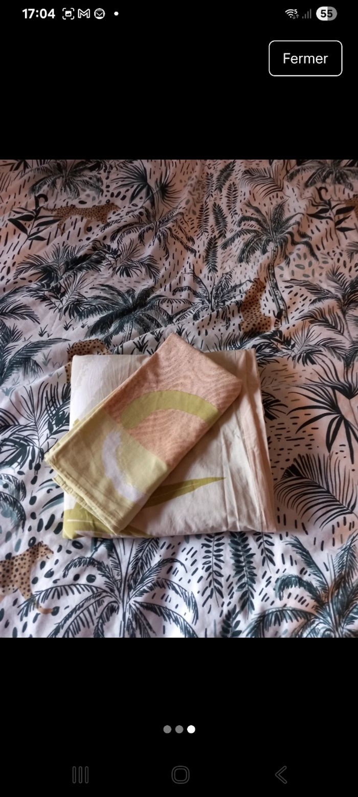 Parure de lits 1 personnes 140x200 - photo numéro 3