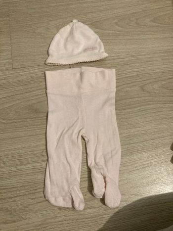 Pantalon fille 1 mois et bonnet
