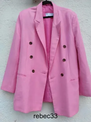 Blazer rose bonbon oversize Asos