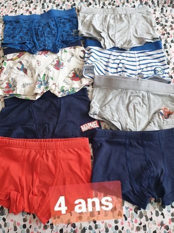 8 caleçons 4 ans Marvel Disney et tex