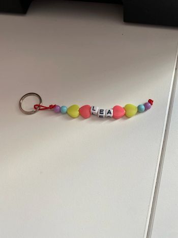 Porte clés perles personnalisé prénom ou autres