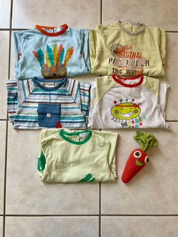 Lot de 5 pyjamas 9 mois mi-saison