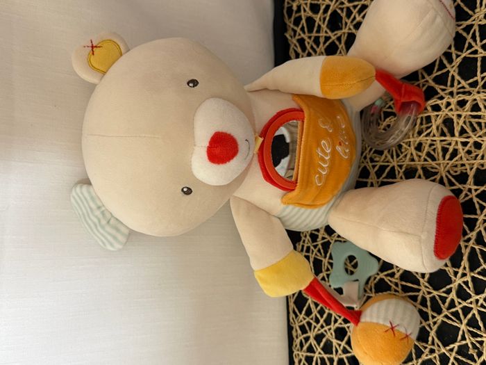 Ours en peluche multi activités d'éveil 25 cm - Soft - photo numéro 3