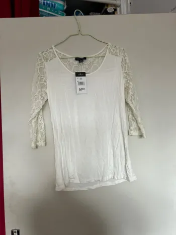 T-shirt manches longues dentelle