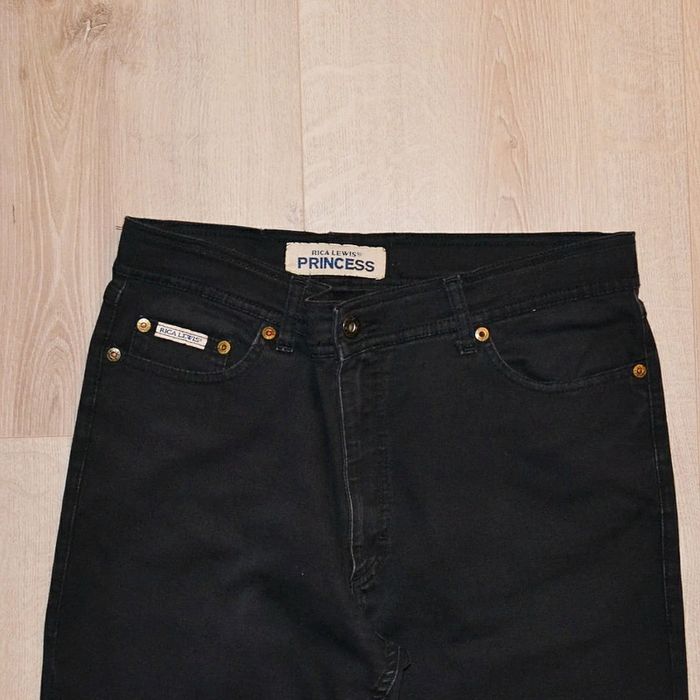 Rica Lewis Princess Wide Regular Jeans Droit Noir Exclusive Vintage Femme (Taille 44) - photo numéro 5