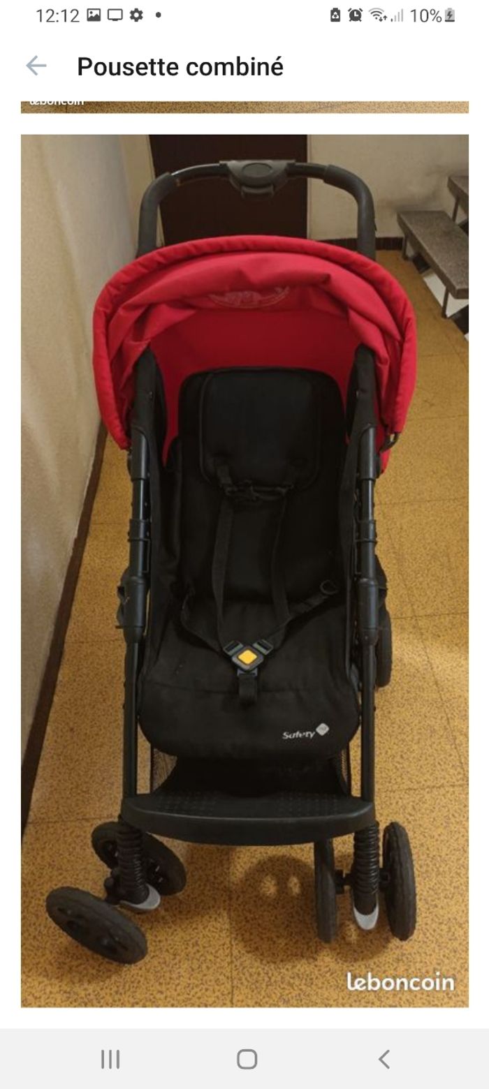 Pousette safety combinée