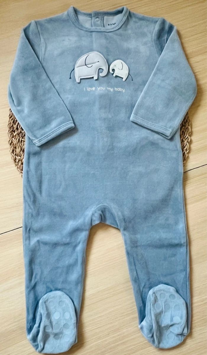 Lot 3 pyjamas dors-bien velours Kiabi - photo numéro 5
