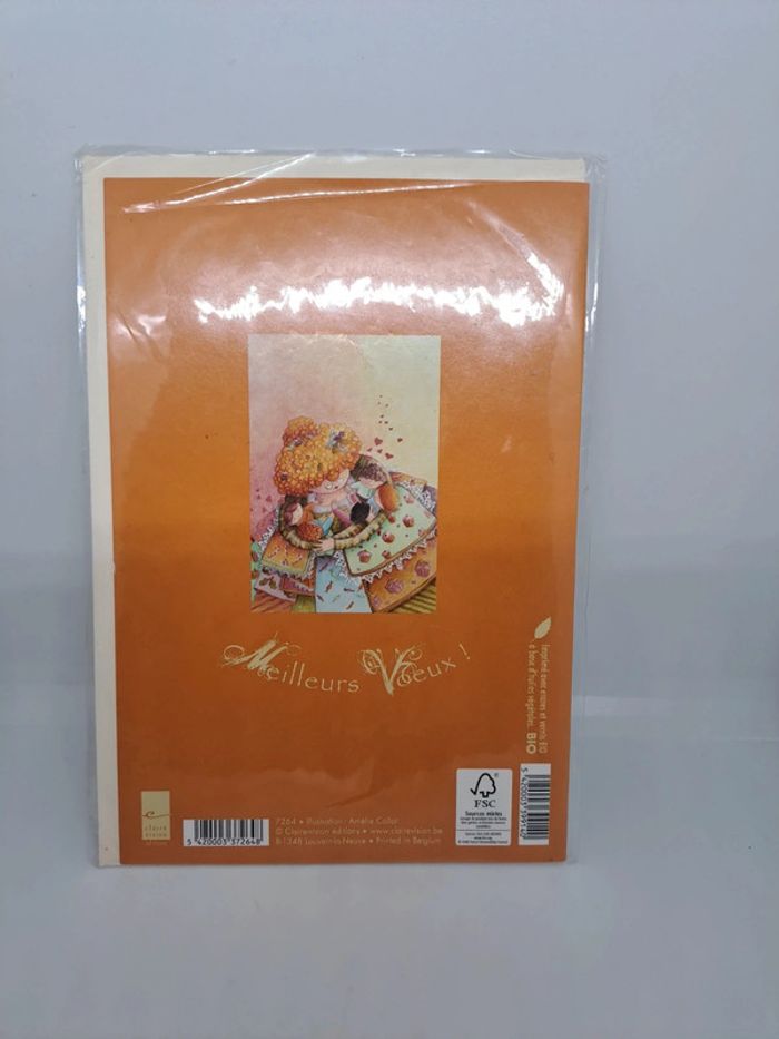 Carte postale avec son enveloppe.
11,5x17cm.
NEUVE. Meilleurs vœux avec enfants - photo numéro 2