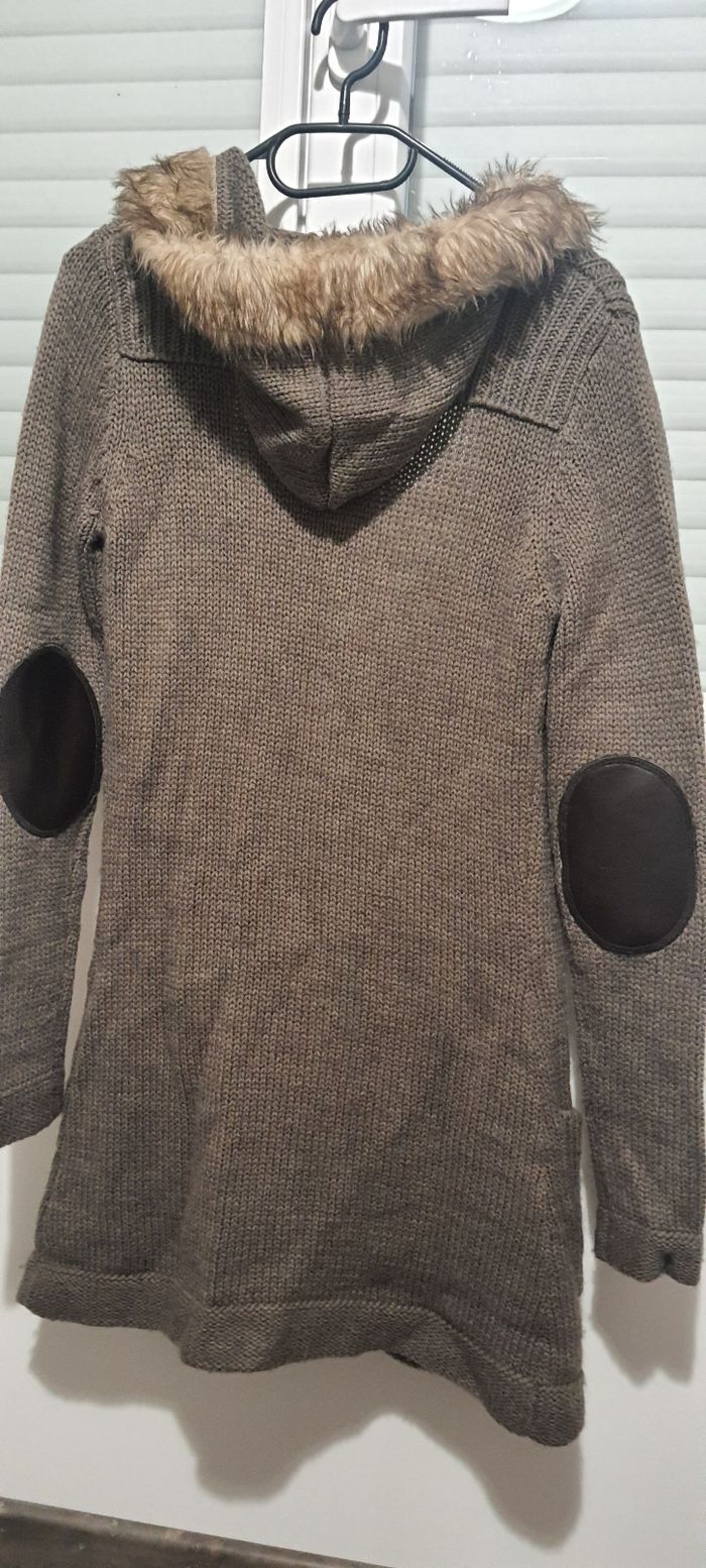 Veste laine marron  très bon état - photo numéro 2