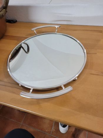 Vassoio  argentato a specchio