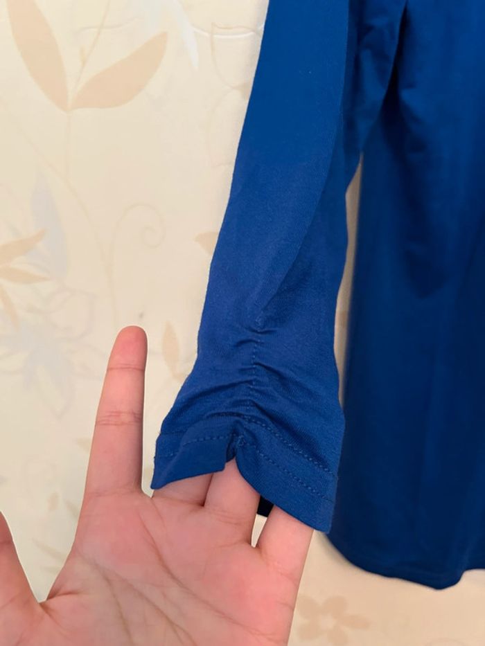 Top bleu manches 3/4 - photo numéro 6