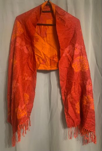 Écharpe rouge et orange