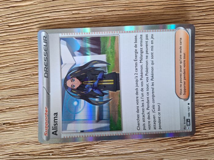 carte pokemon Alisma supporter dresseur 188/197
