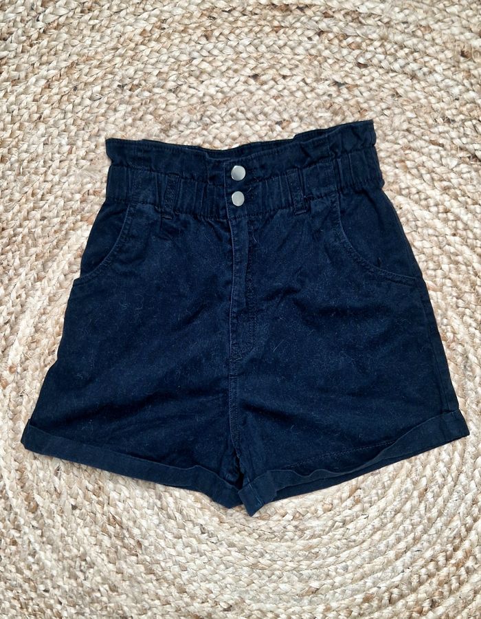 Short noir en denim H&M