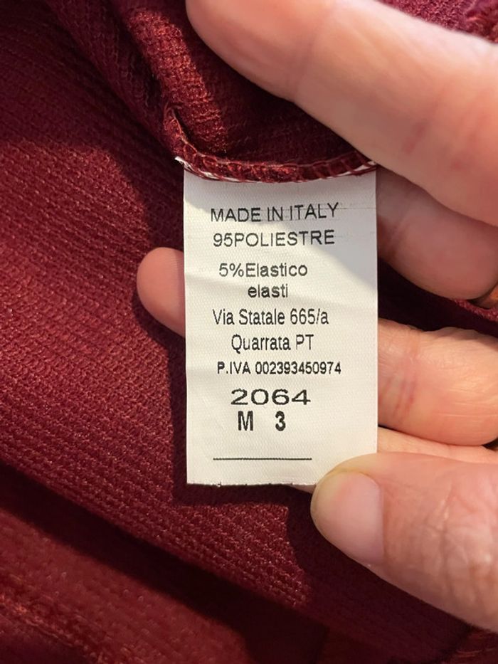 Veste manteau bordeaux manches trompette mi long neuf Fashion taille M - photo numéro 7