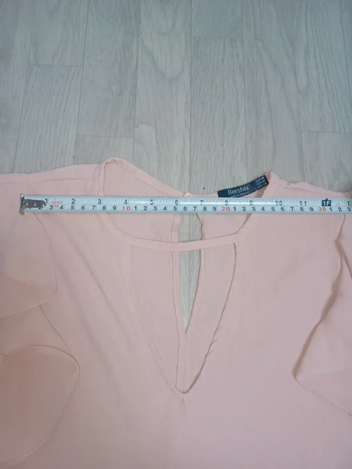 Haut blouse femme bershka vieux rose - photo numéro 7