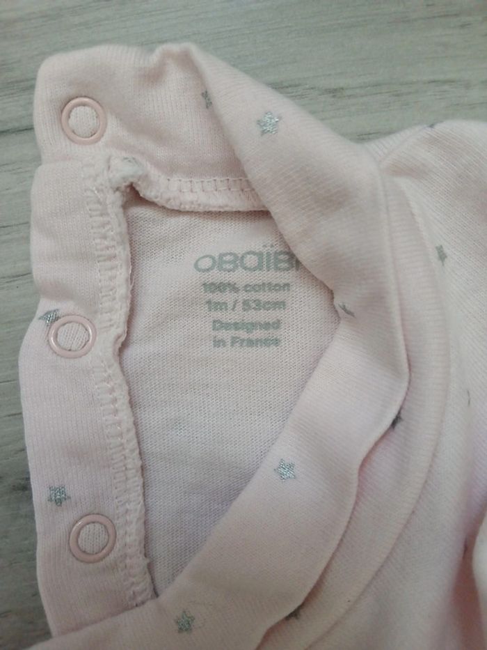 T-shirt manches longues ~ Obaïbi ~ 1mois (53cm) - photo numéro 3