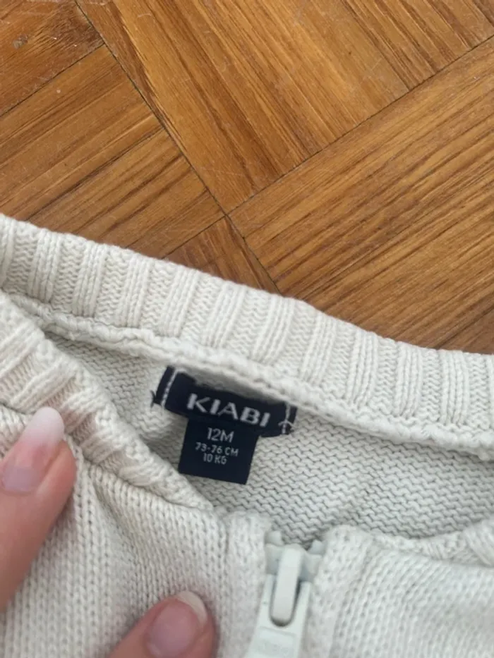 Gilet blanc Kiabi 12 mois ( 73-76 cm) - photo numéro 3