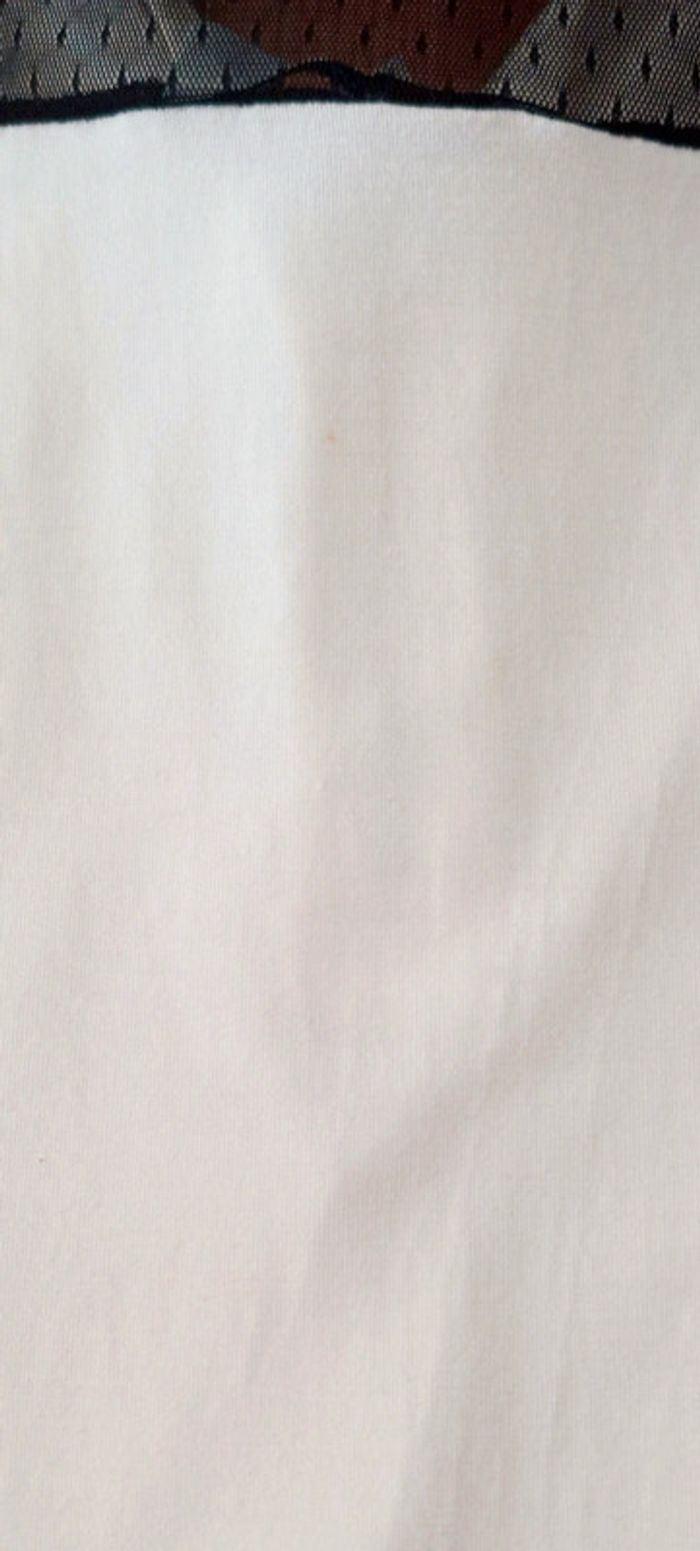 Top t-shirt L Morgan écru et noir - photo numéro 5