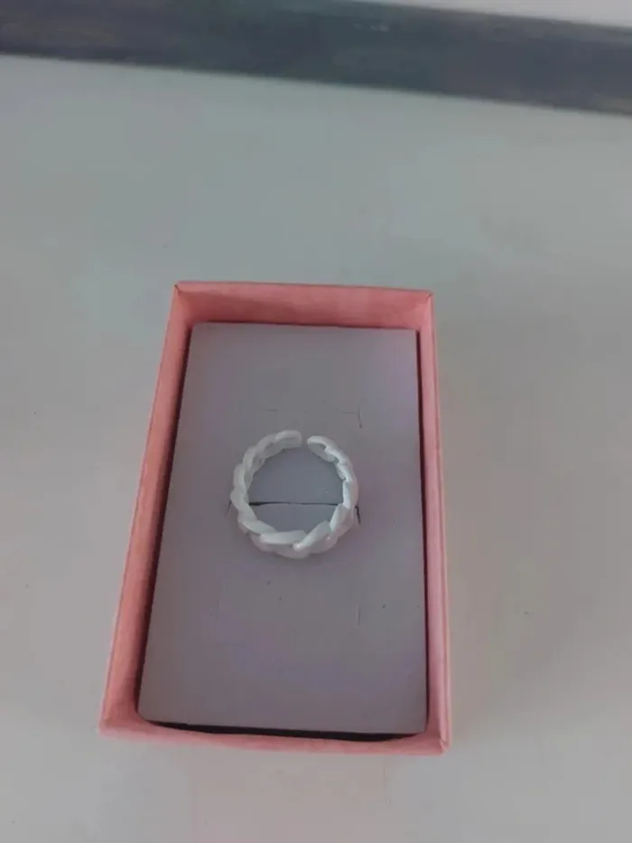 🐭 Bague fantaisie chaîne blanche - photo numéro 3