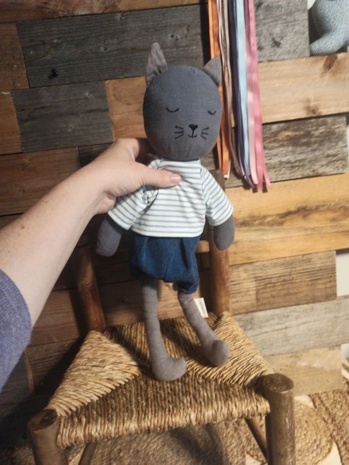 Peluche chat frisette tbe - photo numéro 4