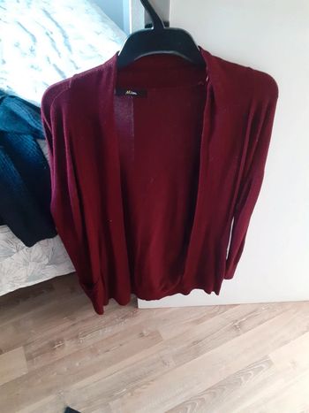 Gilet bordeaux femme mim 38 tbe