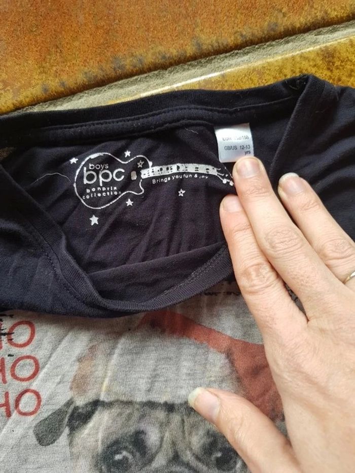 Tee shirt bouledogue 12ans boys bpc - photo numéro 3