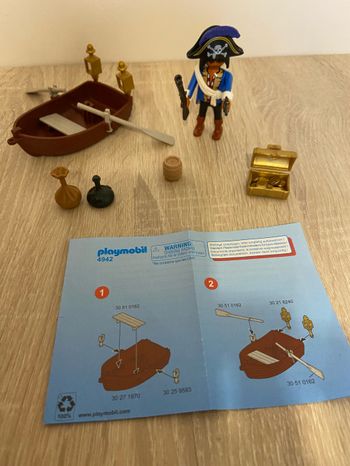 Playmobil 4942 pirate et sa chaloupe bateau