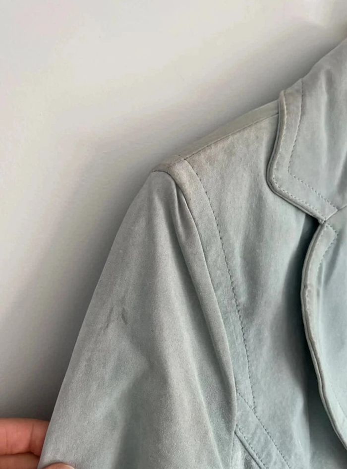 Veste de blazer bleu turquoise vintage Mim - photo numéro 3