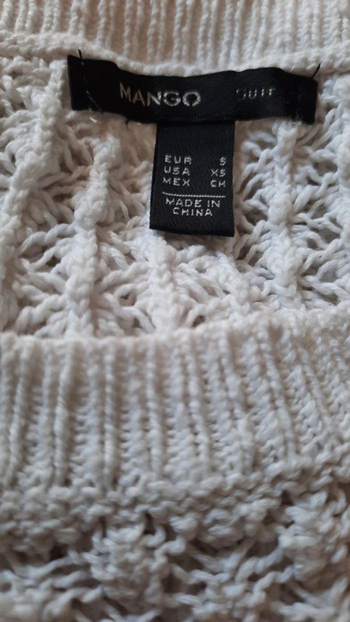 Pull-over ajouré blanc taille S - photo numéro 15
