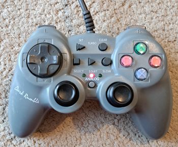 🎮 Manette Dark Rumble grise Sony PlayStation 2 PS2