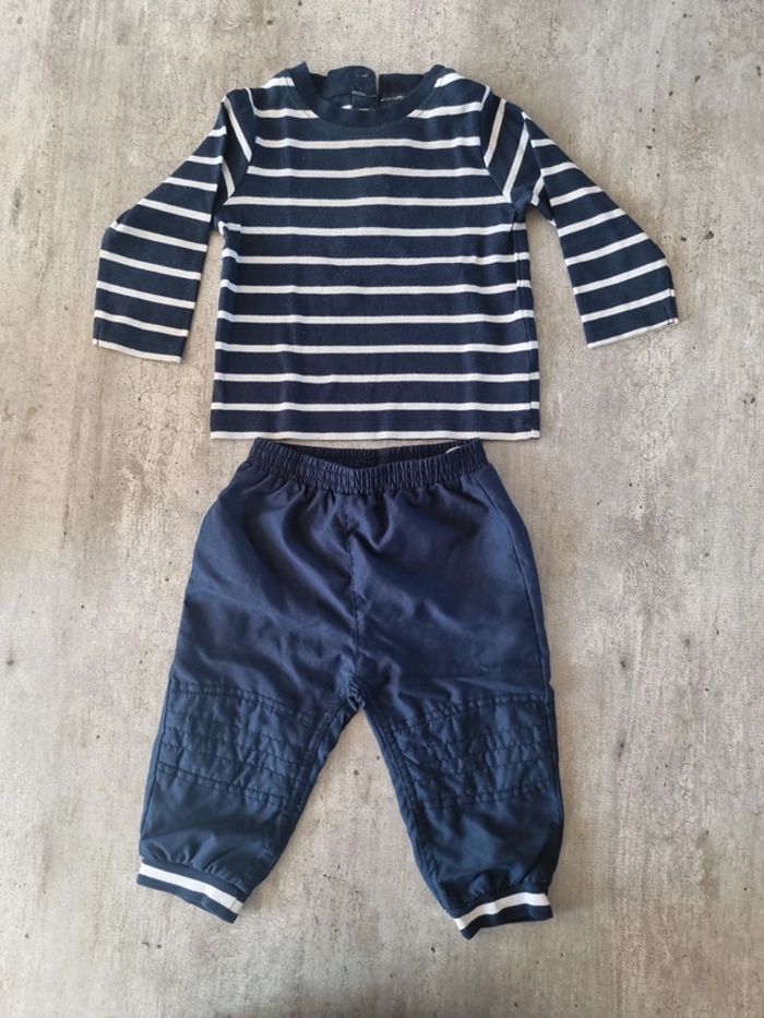 Ensemble jogging t-shirt manches longues 12 mois