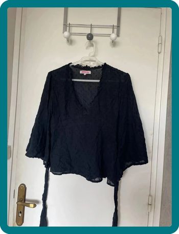 Blouse noir transparente