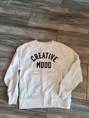 Sweat blanc Creative Mood Zara Taille 13/14 ans