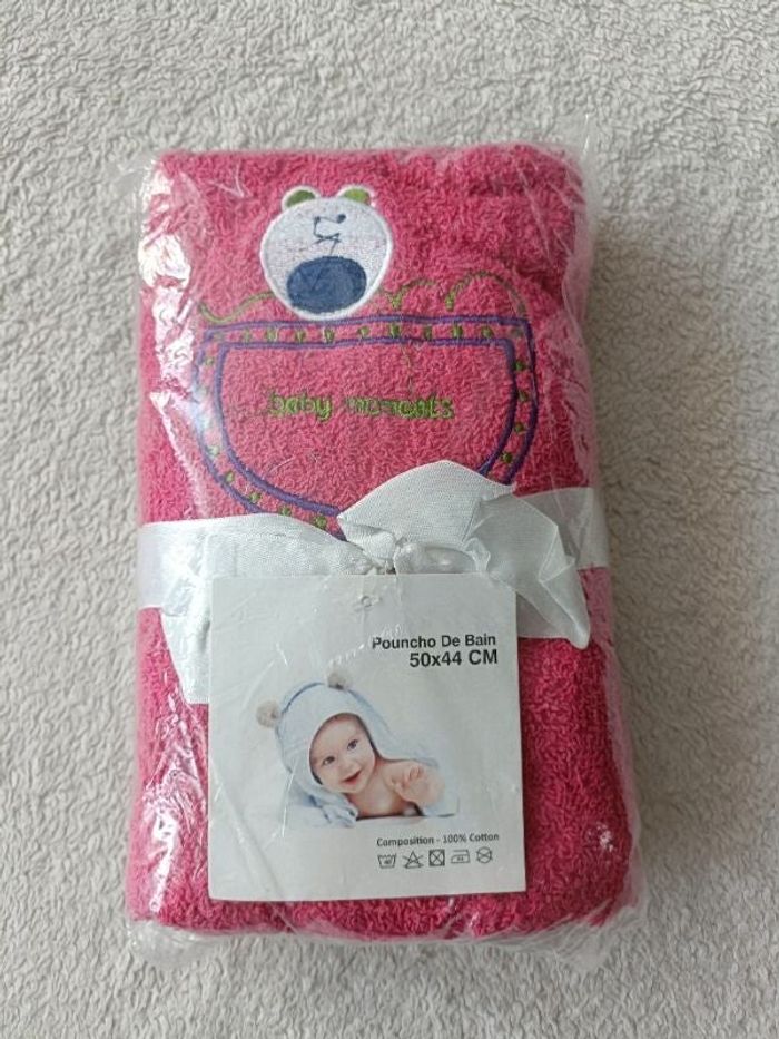 Pouncho de bain de 50 X 44 cm pour bébé