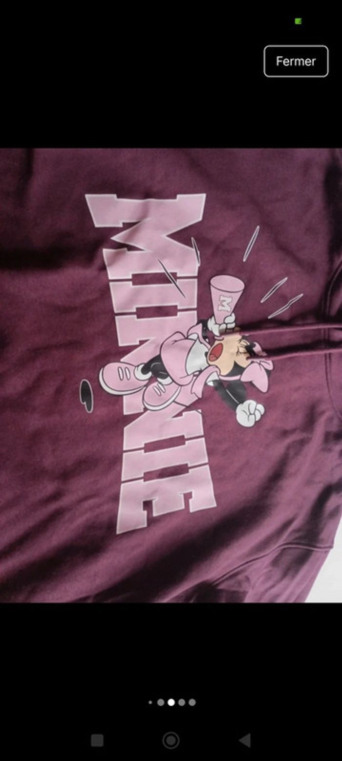 Sweat à capuche femme Disney Minnie taille L - photo numéro 4