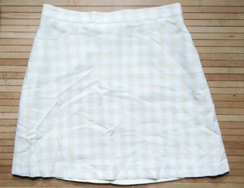 La city jupe Vichy carreaux beige jaune 40