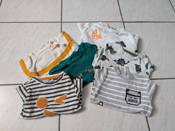 Lot de 8 pulls/ T shirt manche longue bébé 3 mois 