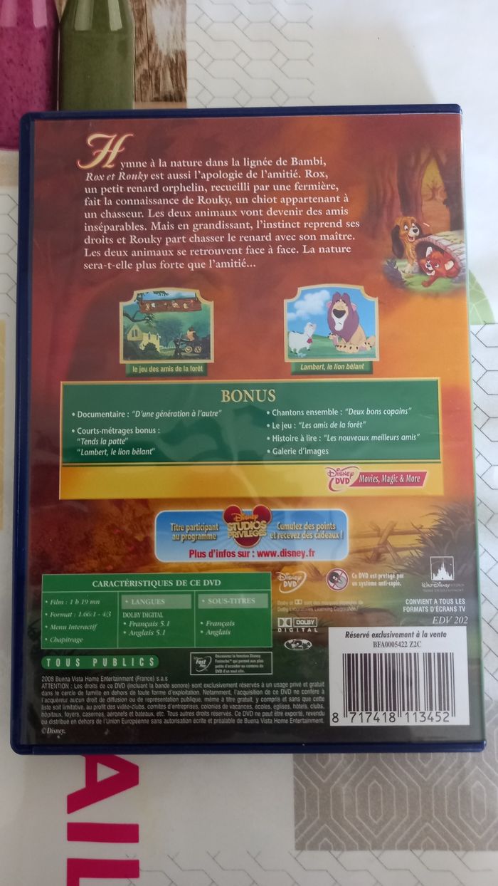 DVD Disney Rox et Rouky - photo numéro 2