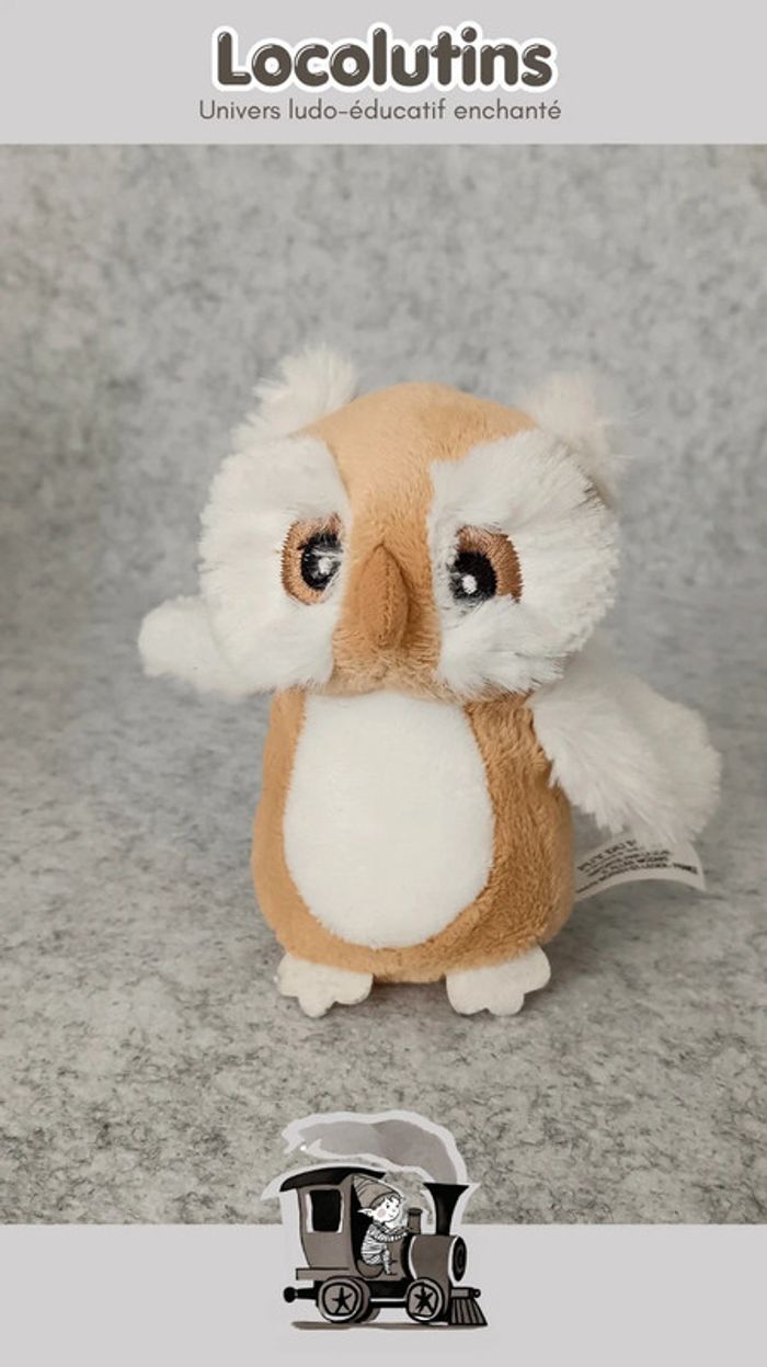 🚂 Petite peluche hibou ▪ marron et beige souvenir Puy du Fou - photo numéro 2