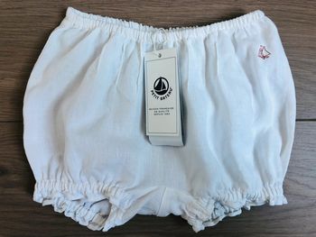 Culotte bloomer 100% Lin en fibre naturelle Petit bateau T-24 mois