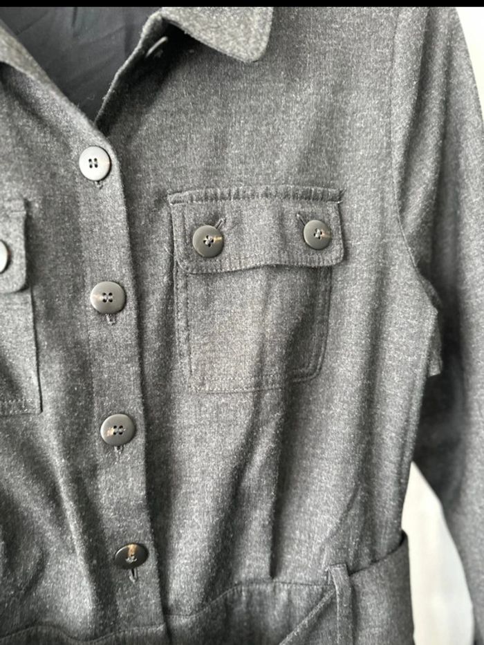 Combinaison pantalon en laine avec ceinture grise taille 46 Sézane - photo numéro 3
