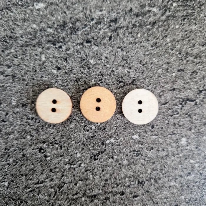 Lot de 3 boutons en bois vintage - photo numéro 2